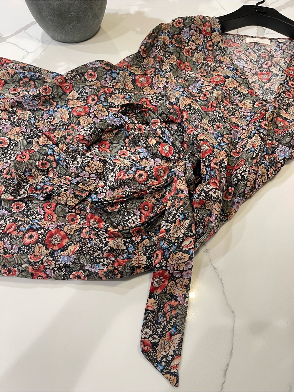 DOEN Charleston Floral Long Sleeve Cotton Maxi Dress Wildberry Thicket Size L - Picture 9 of 16